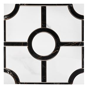 DUNIN LORDY mozaika 30x30cm, lesk, white/black