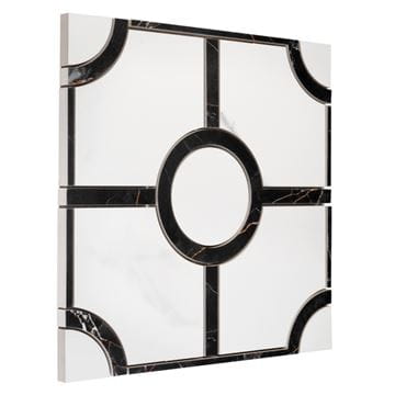 DUNIN LORDY mozaika 30x30cm, lesk, white/black GLOBSTONE CARRARA GP Obrázek - fotka