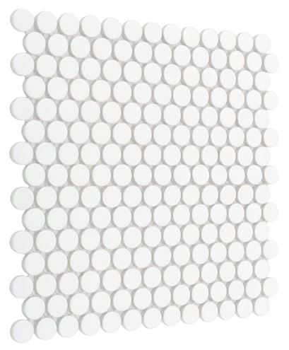 DUNIN PENNY & TWIG mozaika 27,2x27,4(pr.1,9)cm, mat, white MISS PENNY WHITE mat Obrázek - fotka