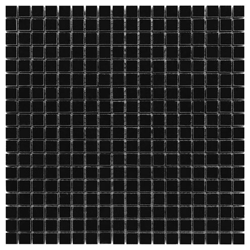 DUNIN BLACK & WHITE mozaika 30,5x30,5(1,5x1,5)cm, lesk, black PURE BLACK 15  Obrázek - Hlavní obrázek