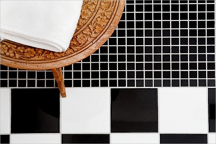 DUNIN BLACK & WHITE mozaika 30,5x30,5(1,5x1,5)cm, lesk, black PURE BLACK 15  Obrázek - fotka