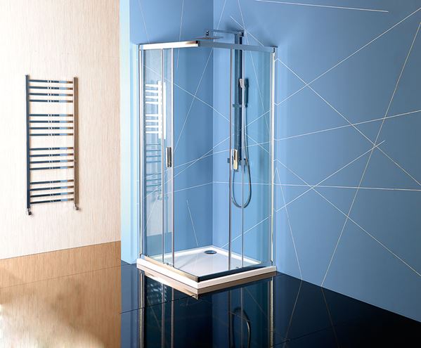 POLYSAN EASY LINE sprchový kout 80x80 cm, rohový vstup, posuvné dveře, čiré sklo EL5215 Obrázek - fotka