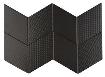 DUNIN ROMBIC obklad 11,5x20cm, mat, black ROMBIC BLACK 04 mat Obrázek - fotka