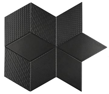DUNIN ROMBIC obklad 11,5x20cm, mat, black ROMBIC BLACK 04 mat Obrázek - fotka