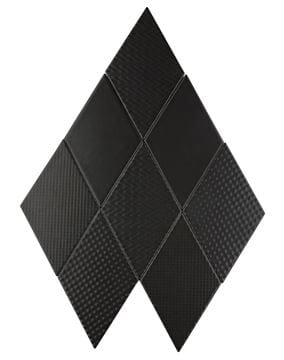 DUNIN ROMBIC obklad 11,5x20cm, mat, black ROMBIC BLACK 02 mat Obrázek - fotka