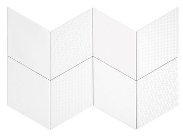 DUNIN ROMBIC obklad 11,5x20cm, mat, white ROMBIC WHITE 03 MATT Obrázek - fotka