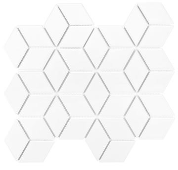 DUNIN ROMBIC mozaika 30,7x26,8(4,8x8)cm, lesk, white