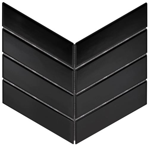 DUNIN ROYAL mozaika 31,8x22,4(18x5,2)cm, mat, black R. CHEV. BLACK mat Obrázek - Hlavní obrázek
