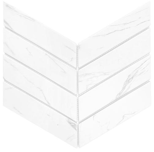 DUNIN ROYAL mozaika 31,8x22,4(18x5,2)cm, mat, carrara R. CHEV. CARRARA mat Obrázek - Hlavní obrázek