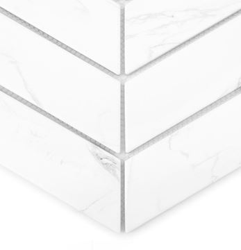 DUNIN ROYAL mozaika 31,8x22,4(18x5,2)cm, mat, carrara R. CHEV. CARRARA mat Obrázek - fotka