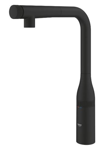 GROHE ESSENCE SMARTCONTROL dřezová baterie, s vytahovací sprškou, phantom black 31928KF0 Obrázek - fotka