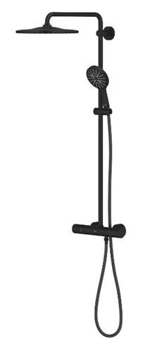 GROHE RAINSHOWER SMARTACTIVE 310 sprchový set s termostatickou baterií, horní sprcha, ruční sprcha, tyč, hadice, phantom black 22119KF0 Obrázek - fotka