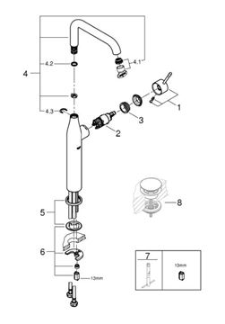 GROHE ESSENCE NEW umyvadlová stojánková baterie, phantom black 24170KF1 Obrázek - fotka