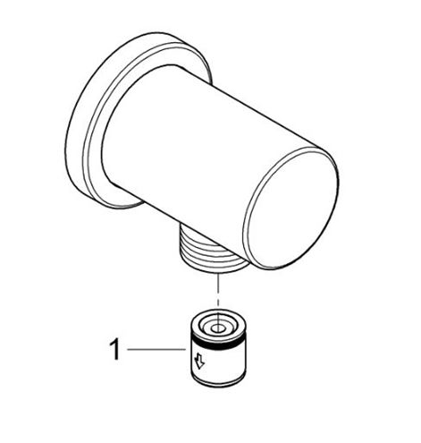 GROHE RAINSHOWER nástěnné kolínko, phantom black 22118KF0 Obrázek - fotka