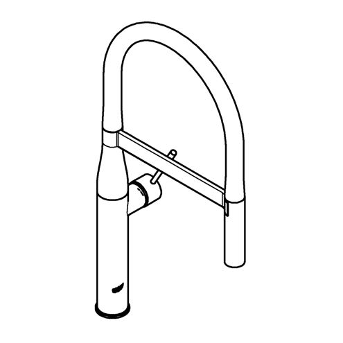 GROHE ESSENCE NEW dřezová baterie, s flexi ramínkem a sprškou, phantom black 30503KF0 Obrázek - fotka