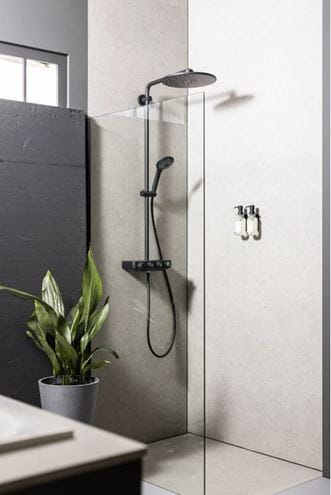 GROHE EUPHORIA SMARTCONTROL SYSTEM 310 DUO sprchový set s termostatickou baterií, horní sprcha, ruční sprcha se 3 proudy, tyč, hadice, phantom black 22120KF0 Obrázek - fotka