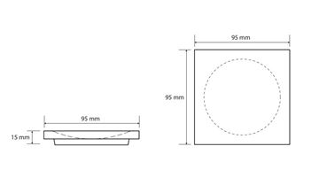 BEMETA GAMMA mýdlenka, polyresin, bílá 145708314 Technický nákres