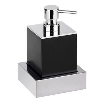 BEMETA GAMMA dávkovač tekutého mýdla 200 ml, nástěnný, polyresin, chrom/matná černá