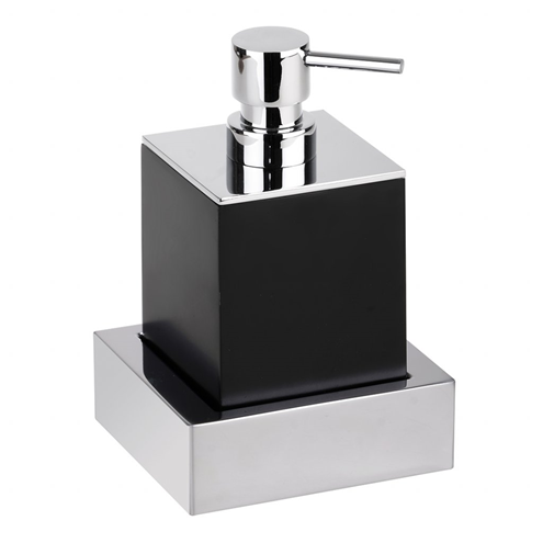 BEMETA GAMMA dávkovač tekutého mýdla 200 ml, nástěnný, polyresin, chrom/matná černá 145409012 Obrázek - Hlavní obrázek