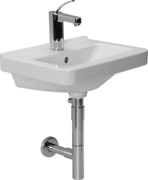JIKA CUBITO PURE umývátko 45 cm, s otvorem pro baterii a přepadem, Jika perla H8114221001041 Obrázek - fotka