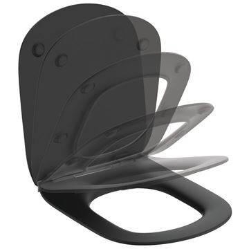 IDEAL STANDARD TESI WC sedátko Ultra Slim, SoftClose, hedvábná černá T3527V3 Obrázek - fotka