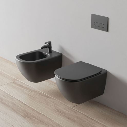 IDEAL STANDARD TESI WC sedátko Ultra Slim, SoftClose, hedvábná černá T3527V3 Obrázek - fotka