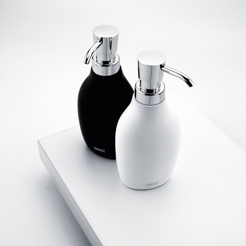 NIMCO AVA dávkovač tekutého mýdla 280 ml, polyresin, chrom/bílá AV 15031-05 Obrázek - fotka