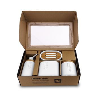 NIMCO KORA sada koupelnových doplňků, bílá/bambus KO 24000SET-05 Obrázek - fotka