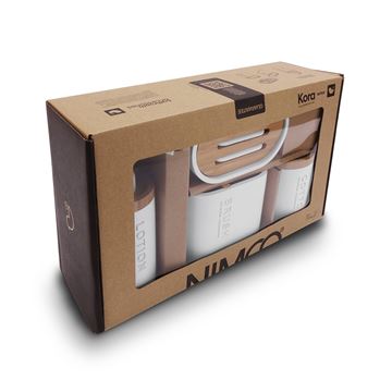 NIMCO KORA sada koupelnových doplňků, bílá/bambus KO 24000SET-05 Obrázek - fotka