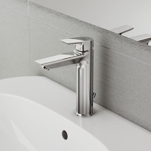 IDEAL STANDARD TESI GRANDE umyvadlová stojánková baterie, s odtokovou soupravou, chrom A6563AA Obrázek - fotka