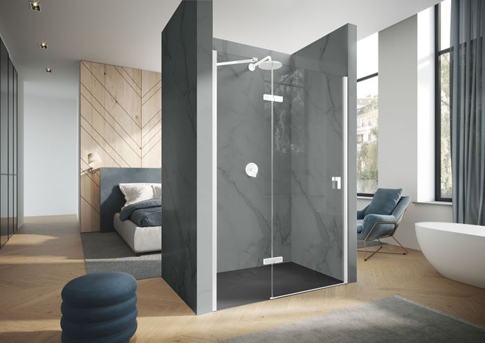 CONCEPT 400 sprchové dveře 90x197 cm, křídlové, levé, matná bílá/čiré sklo CA0003.182.322 Obrázek - Hlavní obrázek