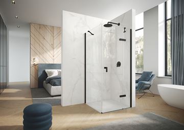 CONCEPT 400 boční stěna 80x197 cm, matná černá/čiré sklo CA0202.123.322 Obrázek - fotka