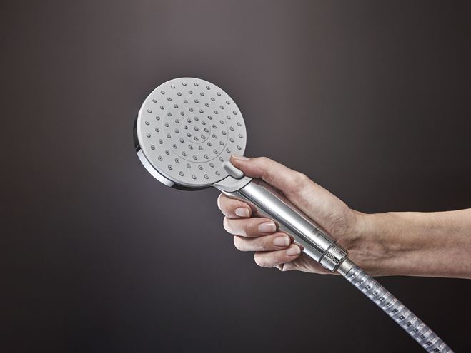 HANSGROHE VERNIS BLEND SHOWERPIPE 200 sprchový set s termostatickou baterií, horní sprcha, ruční sprcha se 2 proudy, tyč, hadice, chrom 26276000 Obrázek - fotka