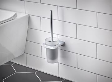 HANSGROHE ADDSTORIS WC štětka, nástěnná, sklo, chrom 41752000 Obrázek - fotka