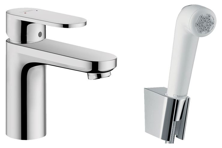HANSGROHE VERNIS BLEND umyvadlová stojánková baterie, s bidetovou sprškou, EcoSmart, chrom 71215000 Obrázek - Hlavní obrázek