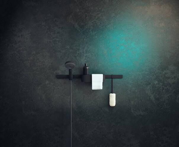 HANSGROHE WALLSTORIS háček na ručník, na lištu, matná černá 27929670 Obrázek - fotka