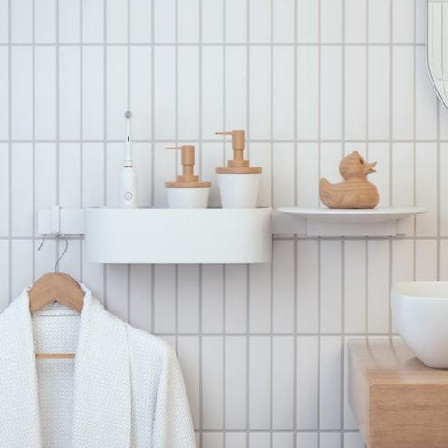 HANSGROHE WALLSTORIS nástěnná lišta 500 mm, matná bílá 27902700 Obrázek - fotka