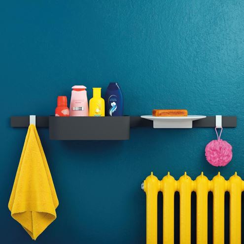 HANSGROHE WALLSTORIS nástěnná lišta 500 mm, matná černá 27902670 Obrázek - fotka