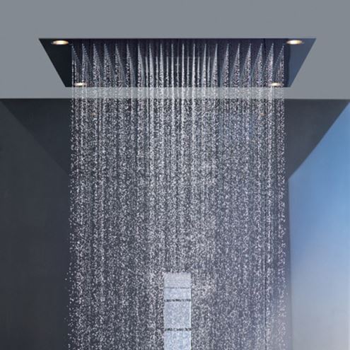 AXOR SHOWER SOLUTIONS SHOWERHEAVEN 720/720 3JET horní sprcha 720x720 mm, 3 proudy, s LED osvětlením, vzhled nerezu 10627800 Obrázek - fotka