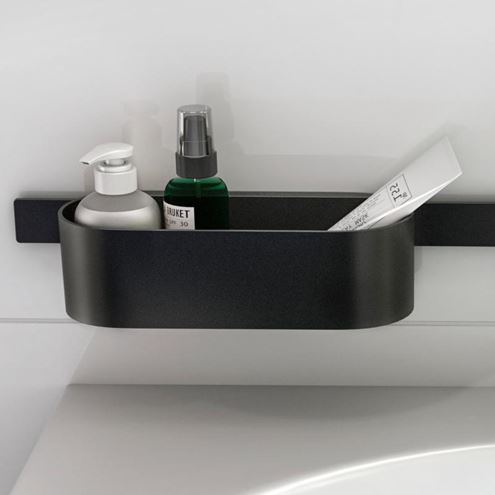HANSGROHE WALLSTORIS police 250 mm, na lištu, matná černá 27912670 Obrázek - fotka