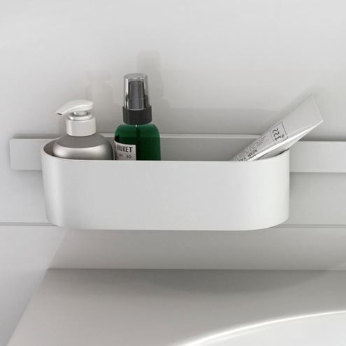 HANSGROHE WALLSTORIS police 250 mm, na lištu, bílá 27912700 Obrázek - fotka