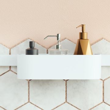 HANSGROHE WALLSTORIS police 250 mm, na lištu, bílá 27912700 Obrázek - fotka
