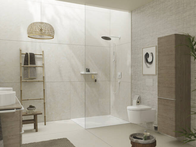 HANSGROHE WALLSTORIS police 250 mm, na lištu, bílá 27913700 Obrázek - fotka