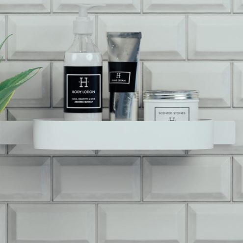 HANSGROHE WALLSTORIS police 250 mm, na lištu, bílá 27913700 Obrázek - fotka