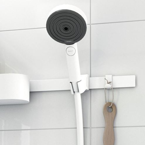 HANSGROHE WALLSTORIS držák ruční sprchy sprchy posuvný, matná bílá 27917700 Obrázek - fotka