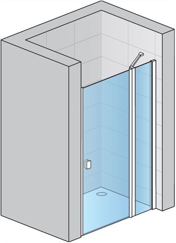 CONCEPT 200 sprchové dveře 100x200 cm, křídlové, černá/čiré sklo CON131000607 Obrázek - fotka