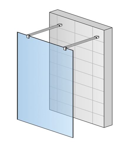 CONCEPT 200 CONFP stěna walk-in 130x200 cm, černá/čiré sklo CONFP1300607 Obrázek - fotka