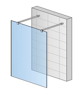 CONCEPT 200 CONFP stěna walk-in 130x200 cm, černá/čiré sklo CONFP1300607 Obrázek - fotka