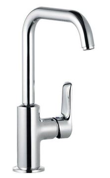 KLUDI PURE&SOLID umyvadlová stojánková baterie, s odtokovou soupravou, chrom