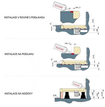 RONAL LIVADA W20R sprchová vanička 80x80 cm, R550, litý mramor, bez nožiček W20R 55 080 04 Obrázek - fotka